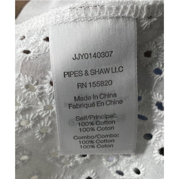 VERONICA BEARD JEANS Womens Mauna Short-Sleeve Eyelet Cotton Tee Size XS‎ - Picture 6 of 8